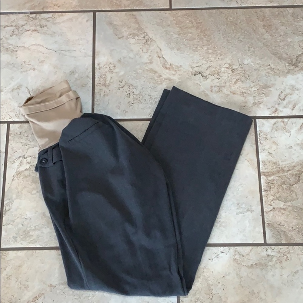 Motherhood maternity petite L gray dress pants